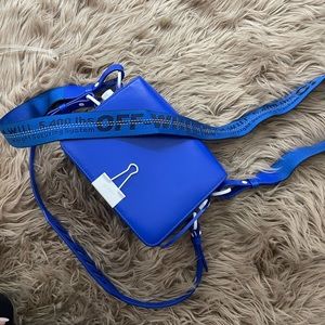 Off-White Binder Bag - Blue
